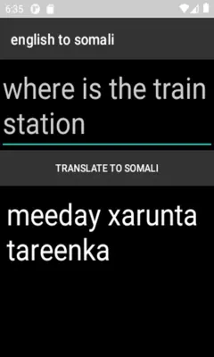 english to somali translator android App screenshot 0