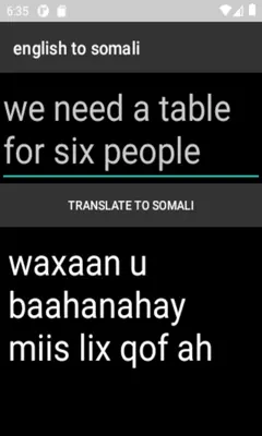 english to somali translator android App screenshot 1