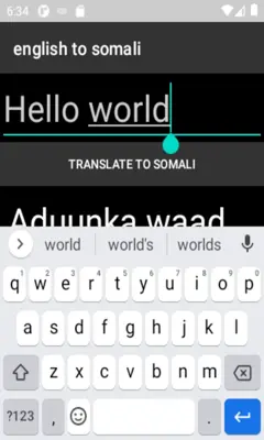 english to somali translator android App screenshot 2